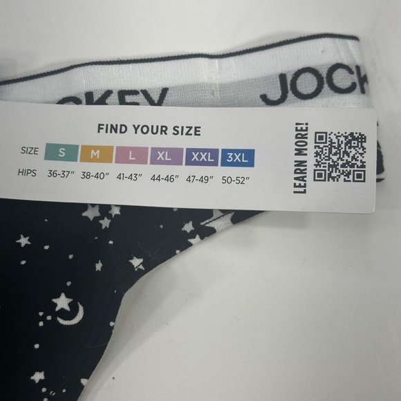 Jockey Women's Size Medium Panty Thong Essentials Celestial Black New With Tags - Picture 6 of 13